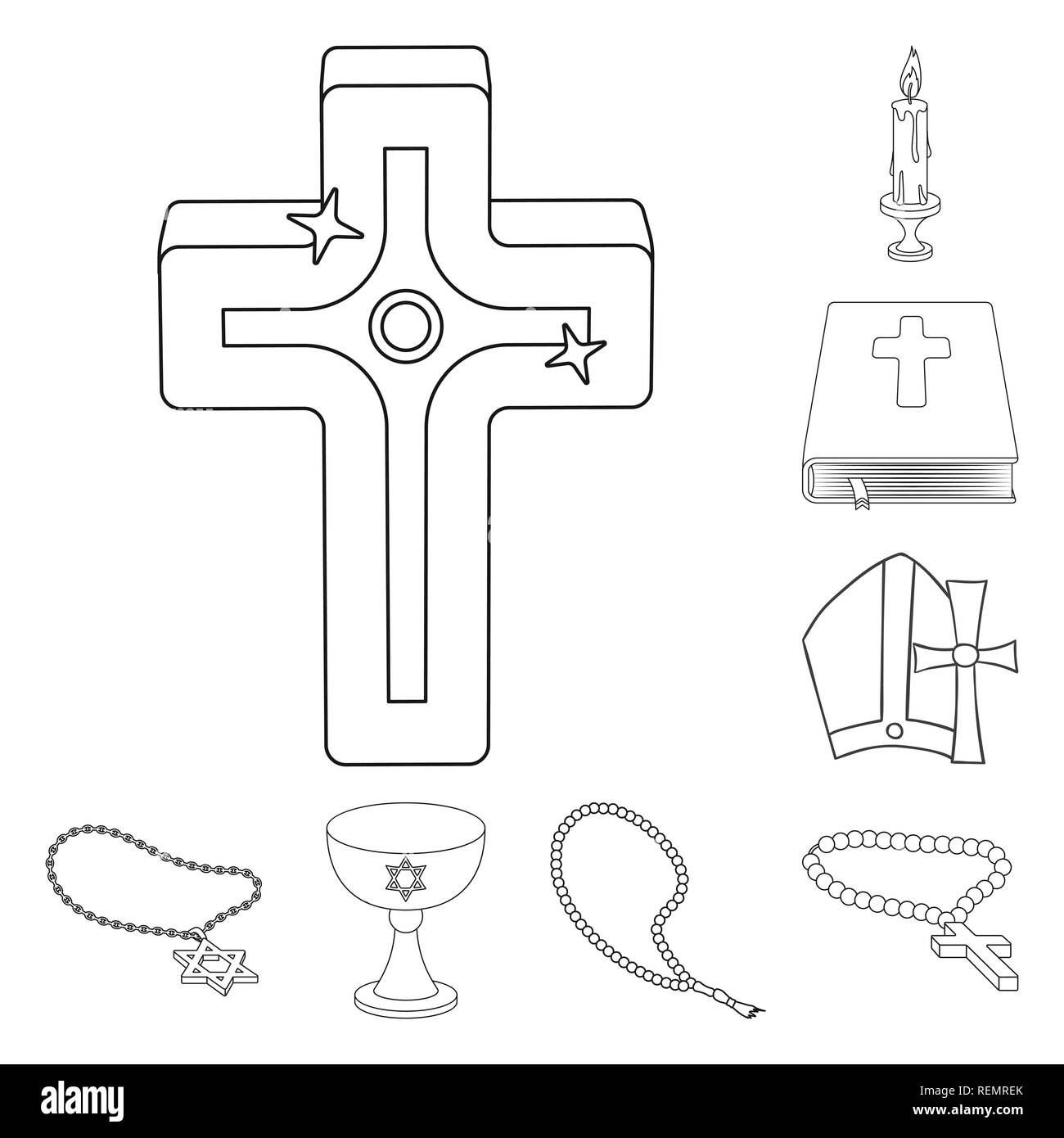 Croix,bible,bol,rosaire,cité médiévale,grand,christian,couleur,colle,crucifix,allumé,vide,catholique,vintage,baptiste,arrangement,alimentation,collier,gravure,ornementé,couvrir,container,foi,Animaux,livre,scintillement brillant,icône,perles, objets,tatouage,bougie,musulmans,articles,bougie,attribut gold,silver,design,decoration,set,icône,,illustration,collection,isolé,graphique,l'élément de contour,signer,ligne,vecteurs vecteur , Illustration de Vecteur