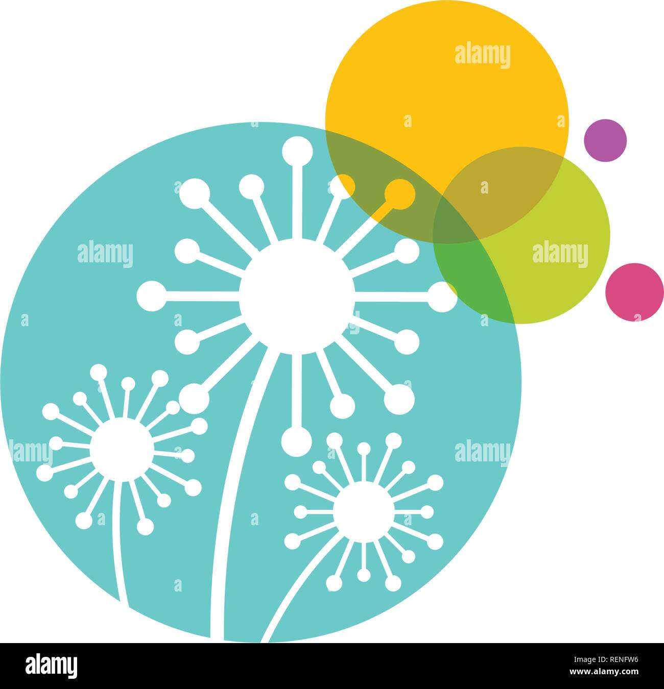 Modèle de conception de l'icône vecteur fleurs illustration Illustration de Vecteur