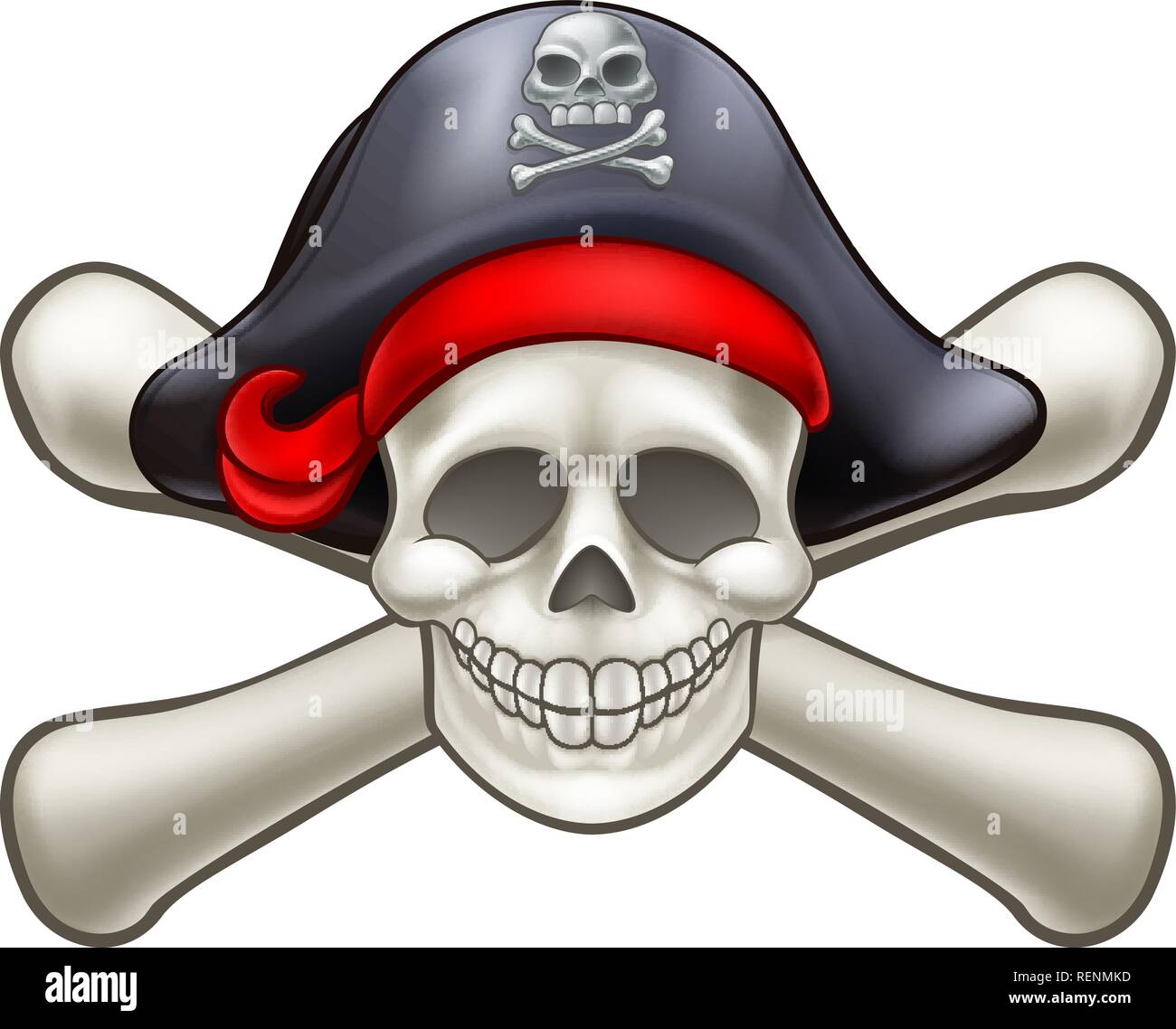 Tête de mort Pirate Illustration de Vecteur
