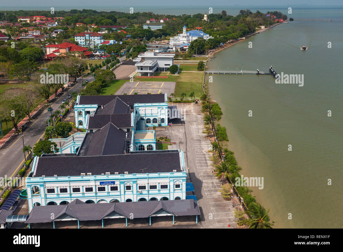 Muar Johore est connue comme la ville de Maharani situé dans la région de Johore Baharu. Banque D'Images