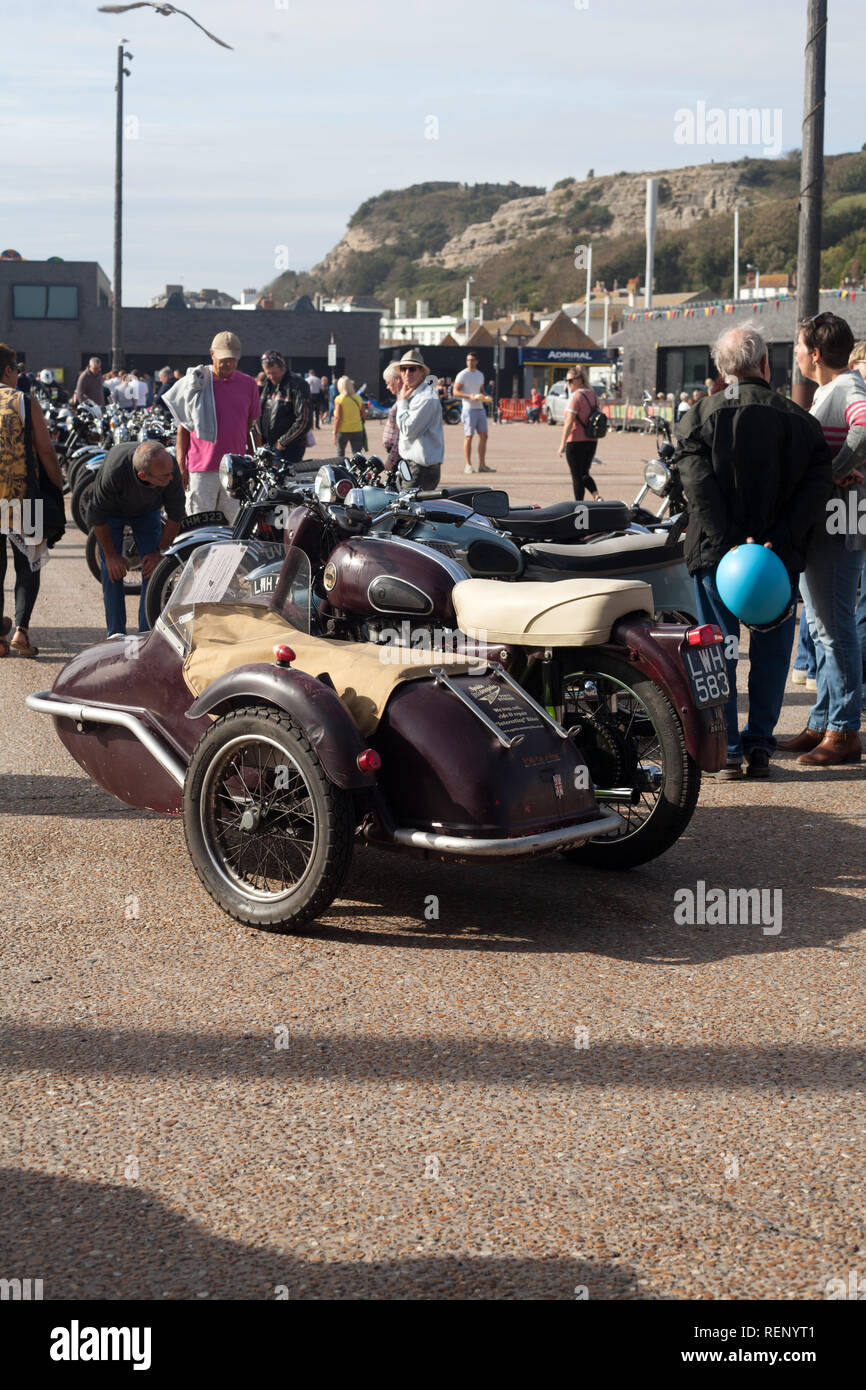 Side car voitures side cars britanniques Banque de photographies et d