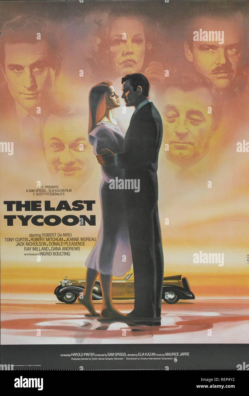 La dernière année : 1976 Tycoon USA Réalisateur : Elia Kazan Poster (USA) Banque D'Images