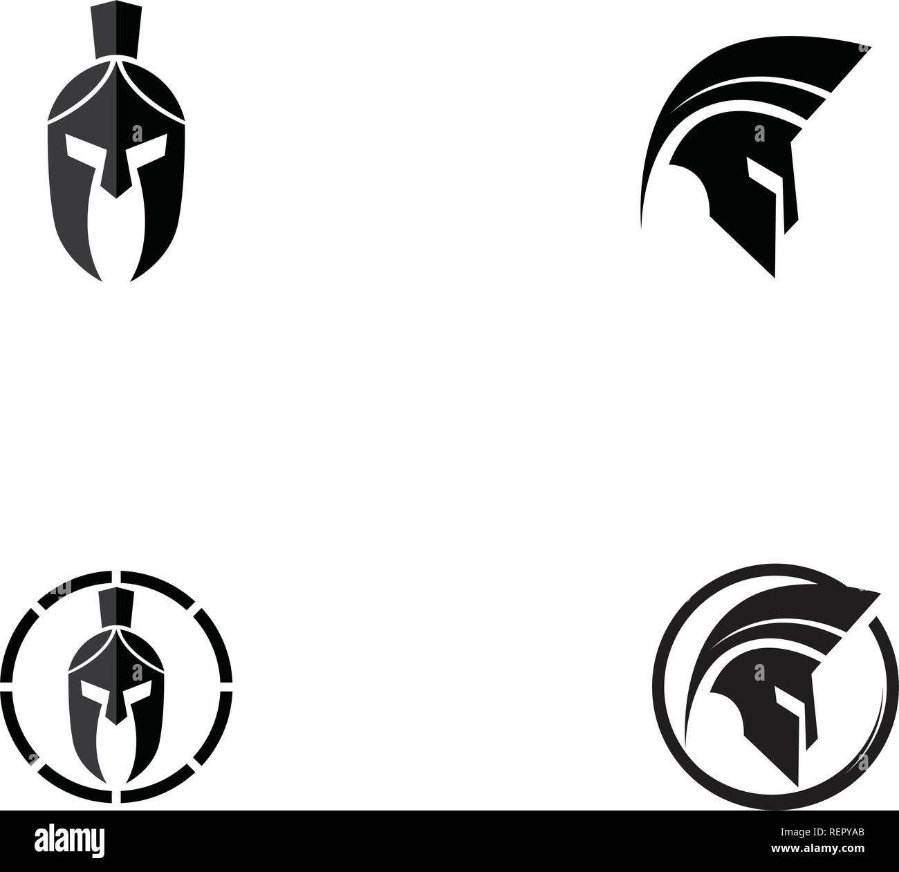 Logo casque Spartan Illustration de Vecteur