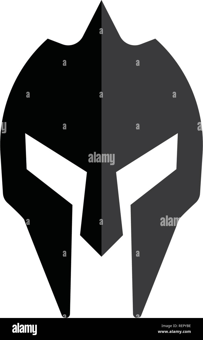 Logo casque Spartan Illustration de Vecteur