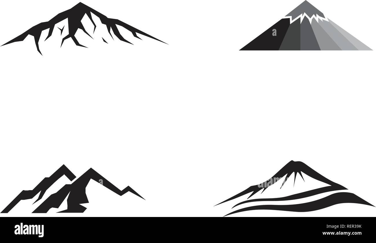 Modèle logo Vector Mountain Illustration de Vecteur