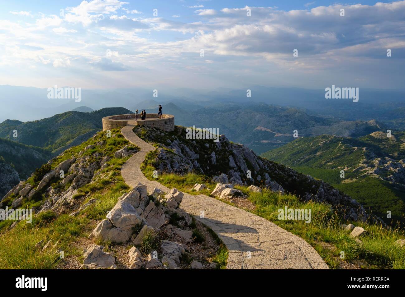 Plate-forme d'observation sur Jezerski Vrh, le parc national de Lovcen, près de Cetinje, Monténégro Banque D'Images