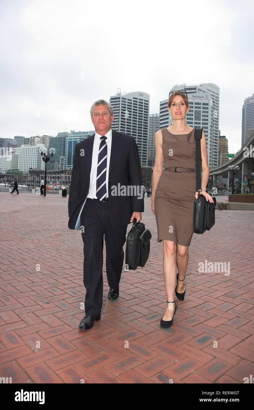 Les entrepreneurs, Darling Harbour, Sydney, Australie Banque D'Images