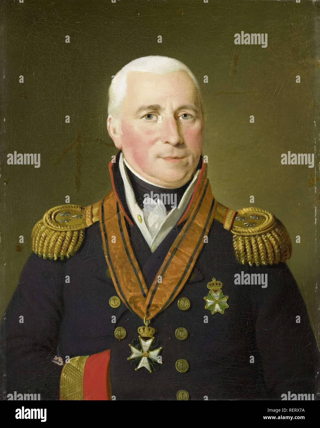 Portrait de Gerrit Verdooren (1757-1824), Vice-amiral. Dating : 1814 - 1820. Dimensions : H 72,5 cm × w 58,5 cm. Musée : Rijksmuseum, Amsterdam. Auteur : Adriaan de Lelie. Banque D'Images