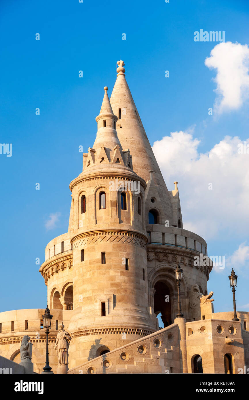 Bastion des pêcheurs à Buda, Budapest, Hongrie Banque D'Images