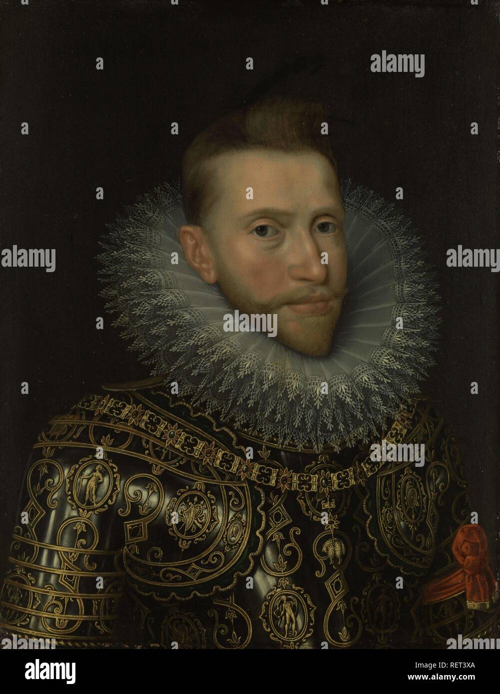 Portrait d'Albert VII, l'Archiduc d'Autriche. Dating : ch. 1600. Lieu : sud des Pays-Bas. Dimensions : H 28,5 cm × w 22,5 cm × H 45,5 cm × 39,2 cm × t w 4 cm. Musée : Rijksmuseum, Amsterdam. Auteur : anonyme (rejeté). Frans Pourbus (II) (atelier de). Anonyme. Banque D'Images