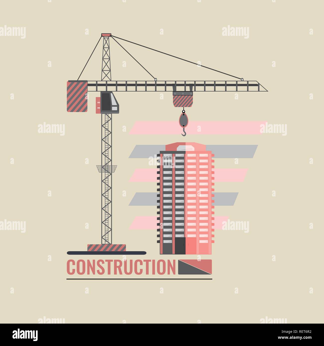 La construction et l'entreprise Illustration de Vecteur