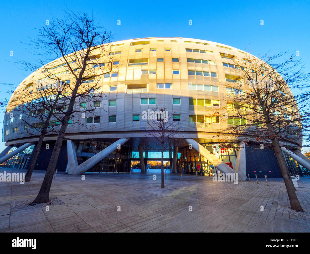 Appartement Riverside Albion bâtiment conçu par Foster & Partners dans Wandsworth - à l'ouest de Londres, Angleterre Banque D'Images