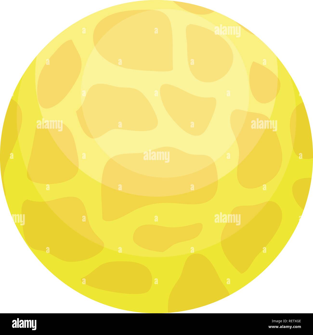 Planète vénus sur fond blanc, vector illustration Illustration de Vecteur