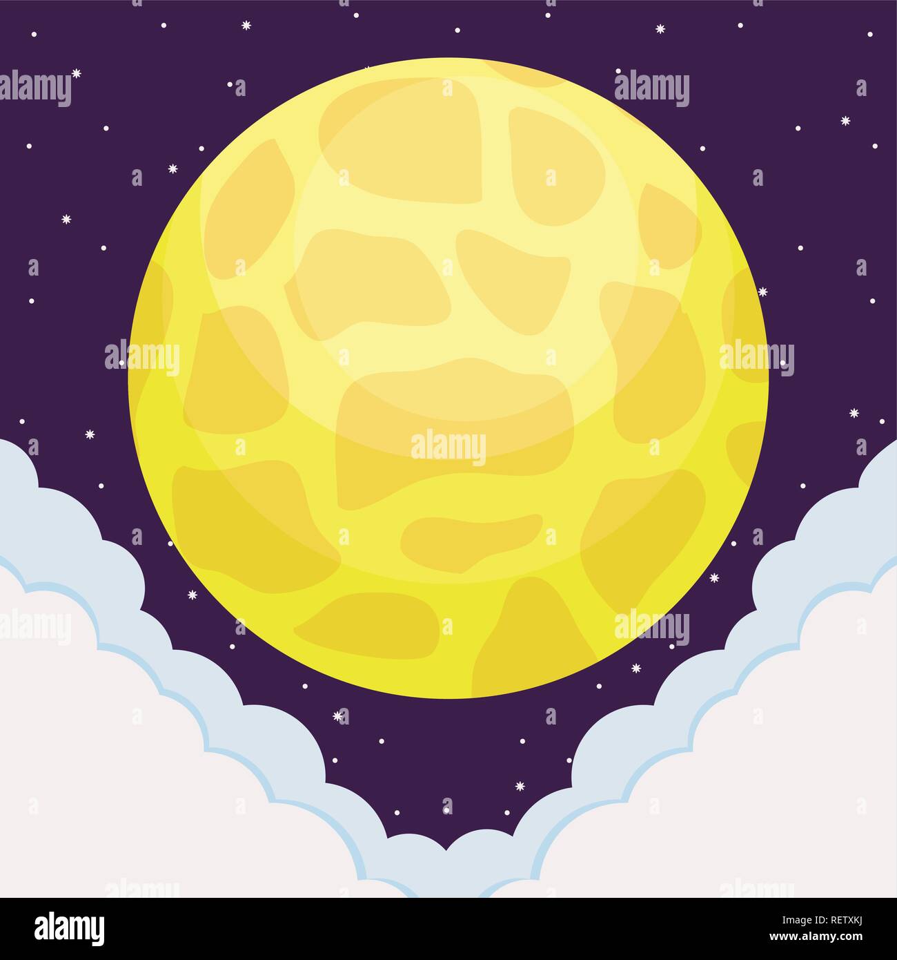 Planète vénus sur fond de l'espace, vector illustration Illustration de Vecteur