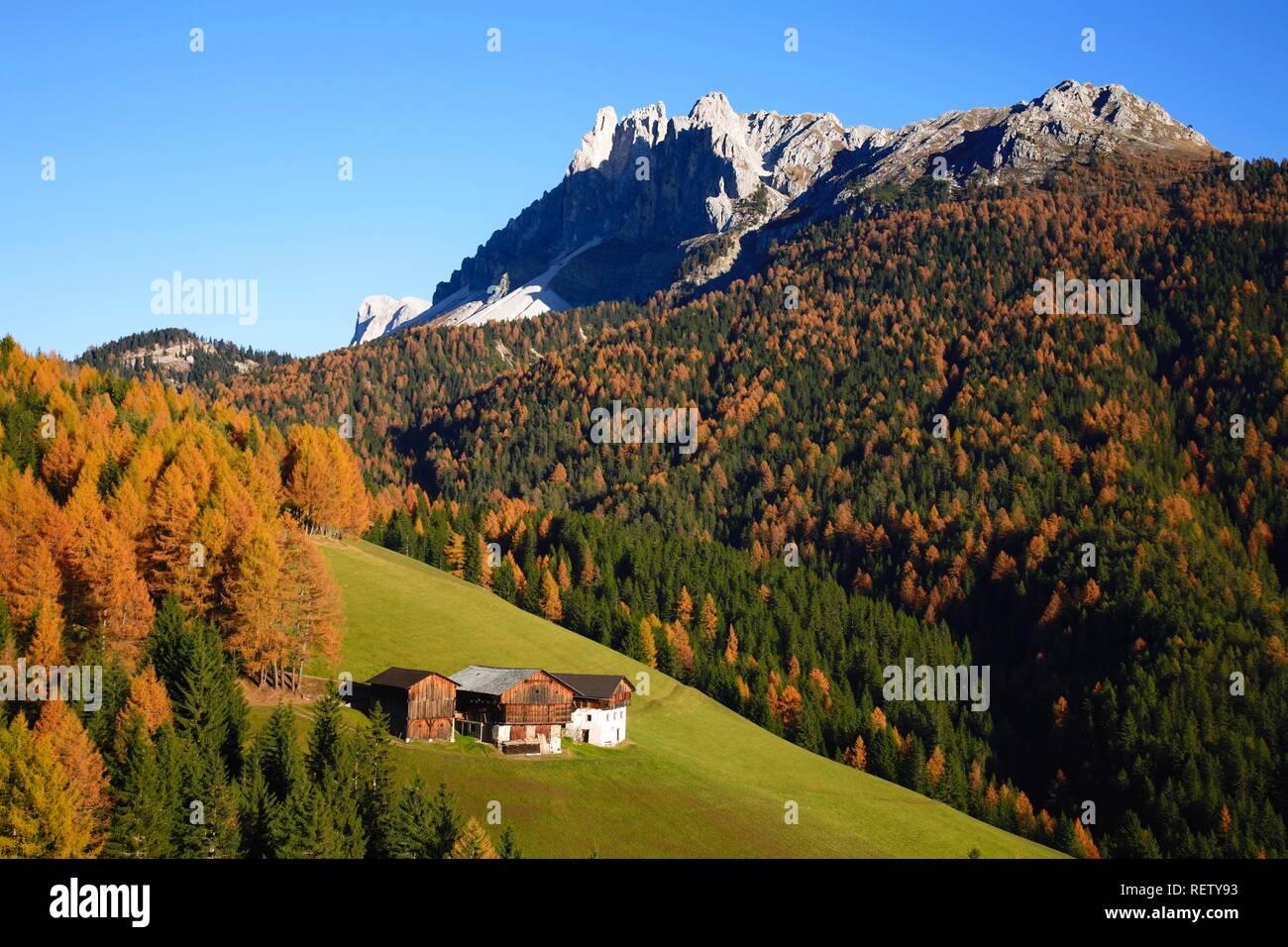 Le Passo delle Erbe, mountain pass à Funes Vallée, Bolzano-Bozen, Italie, Europe Banque D'Images