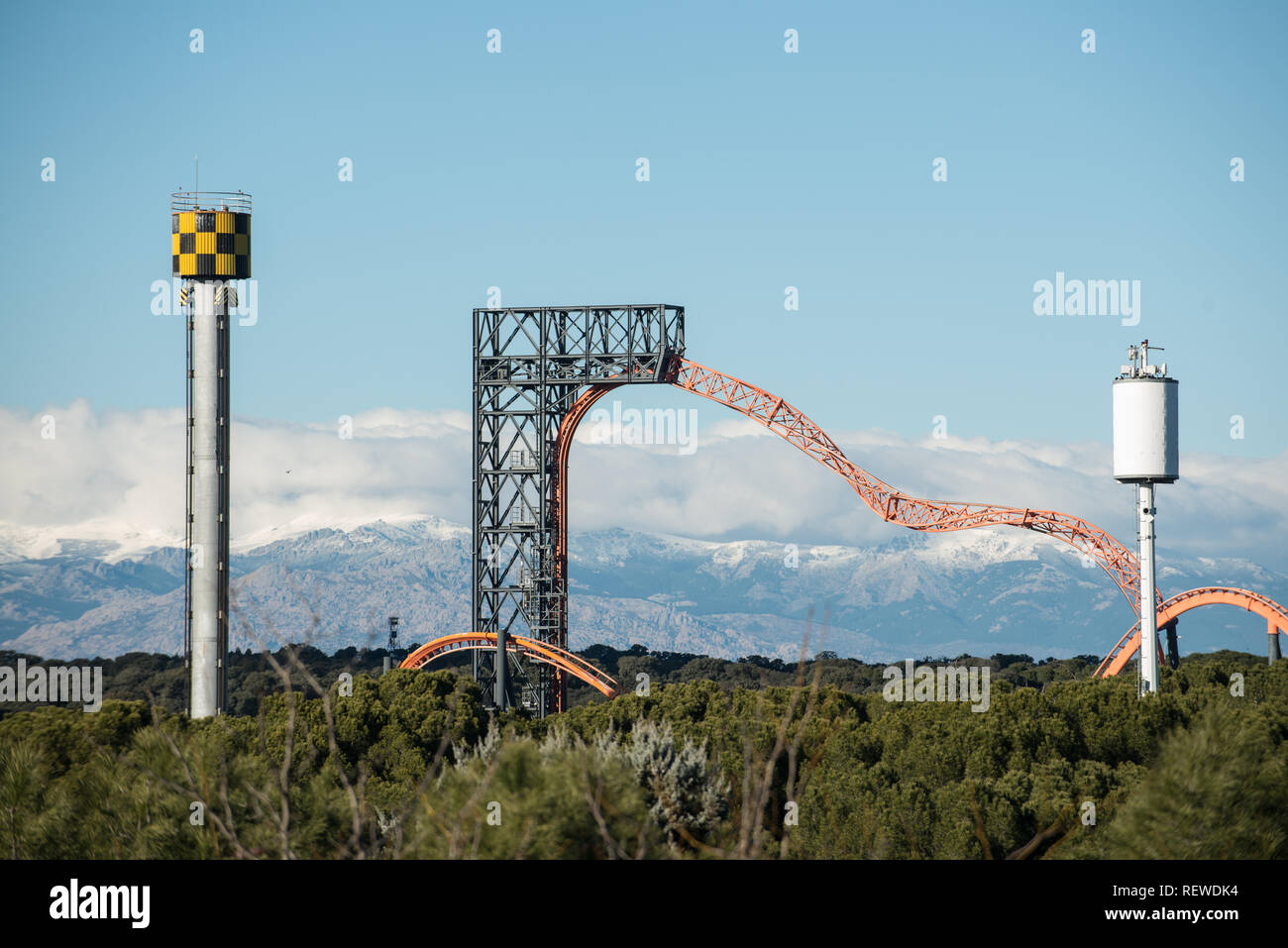Parque de attractiones, Madrid, Janvier 2019 Banque D'Images