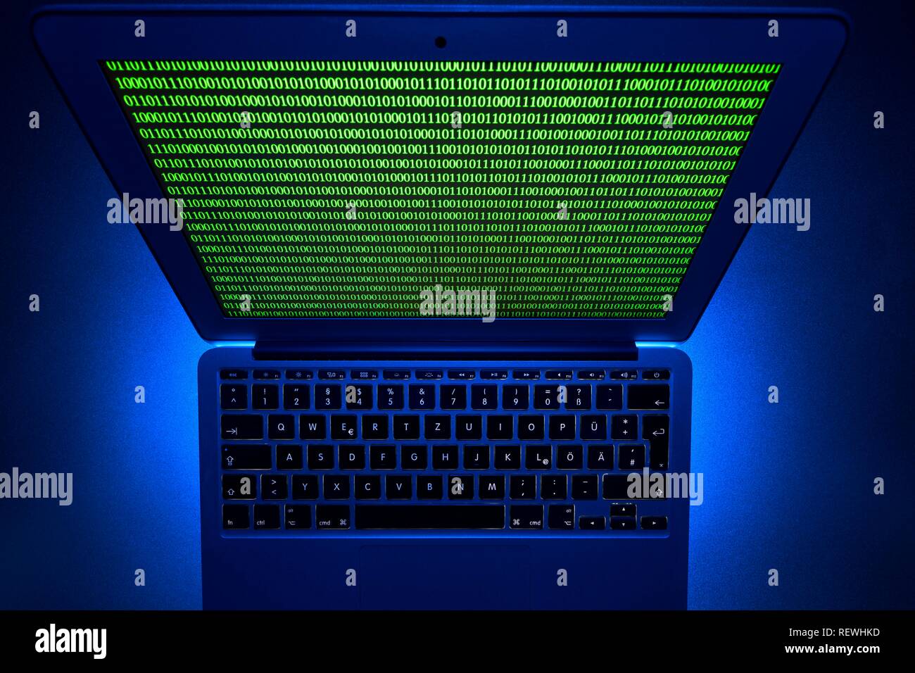 Image symbole de la cybercriminalité, la criminalité informatique, la protection des données, Bade-Wurtemberg, Allemagne Banque D'Images