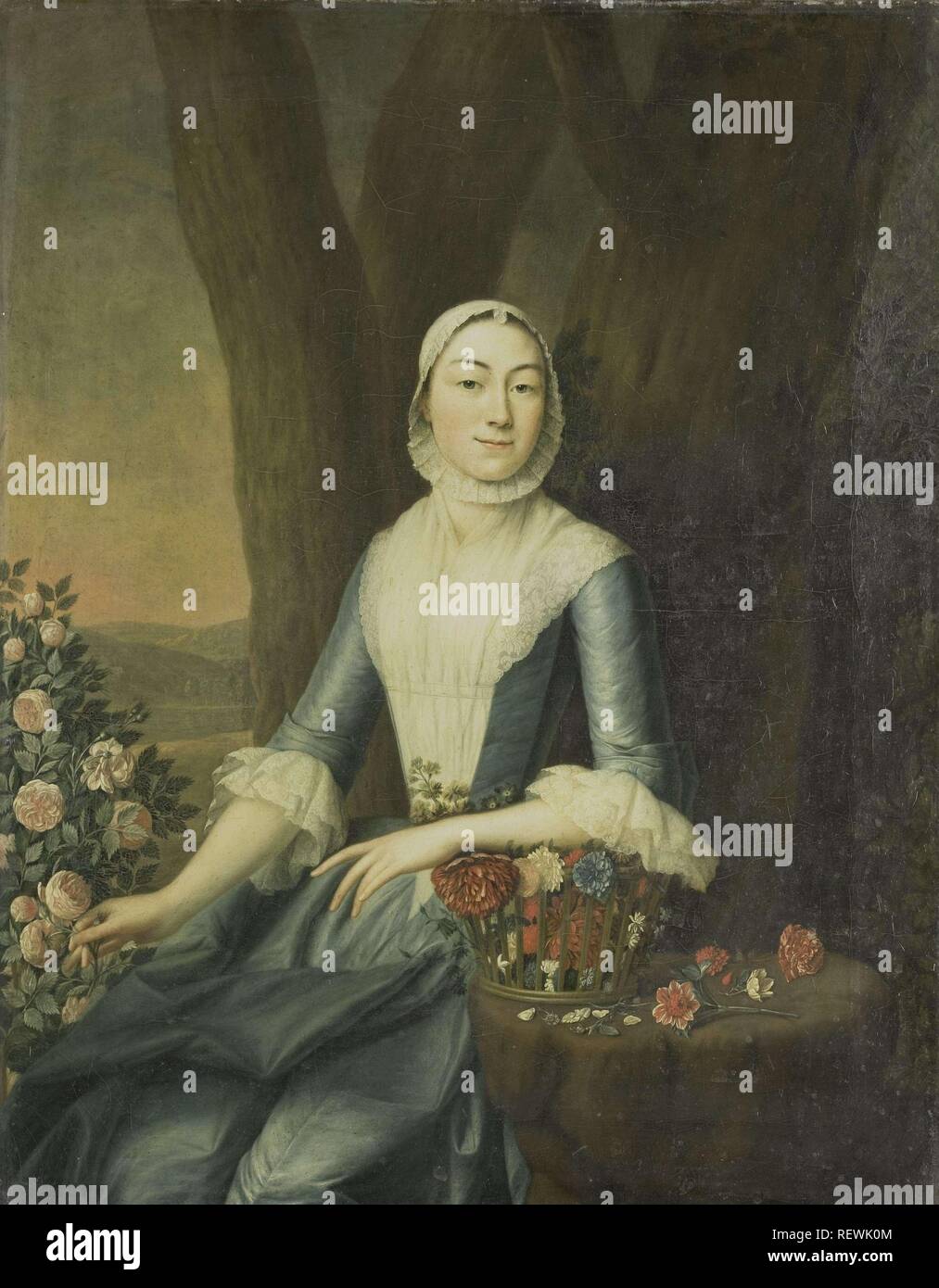 Portrait de Magdalena Van Citters, épouse de Isaac Adriaen Hurgronje. Dating : ch. 1760. Lieu : 225. Dimensions : H 60 cm × 47 cm ; w d 5 cm. Musée : Rijksmuseum, Amsterdam. Banque D'Images