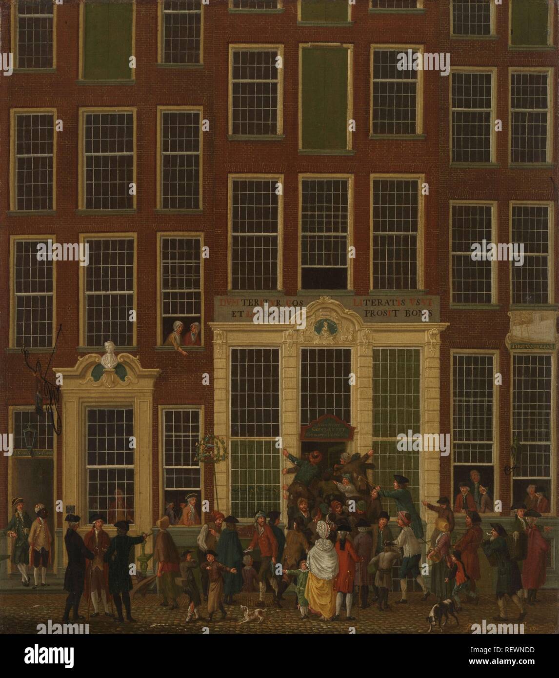 La librairie et l'Agence de loterie de Jan De Groot, dans la Kalverstraat à Amsterdam. De from librairie en het van loterijkantoor Jan De Groot dans de Kalverstraat à Amsterdam. Dating : 1779. Lieu : Pays-Bas. Dimensions : H 38,5 cm × 33,5 cm w. Musée : Rijksmuseum, Amsterdam. Auteur : ISAAC OUWATER. Banque D'Images