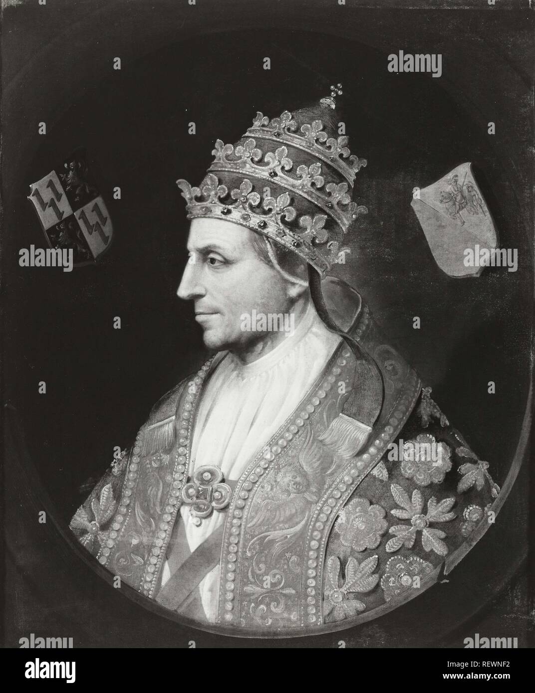 Le pape Adrien VI. Dating : après c. 1520 - 1599. Lieu : Noord-Nederland. Mesures : support : h 78,5 cm × w 65 cm. Musée : Rijksmuseum, Amsterdam. Banque D'Images