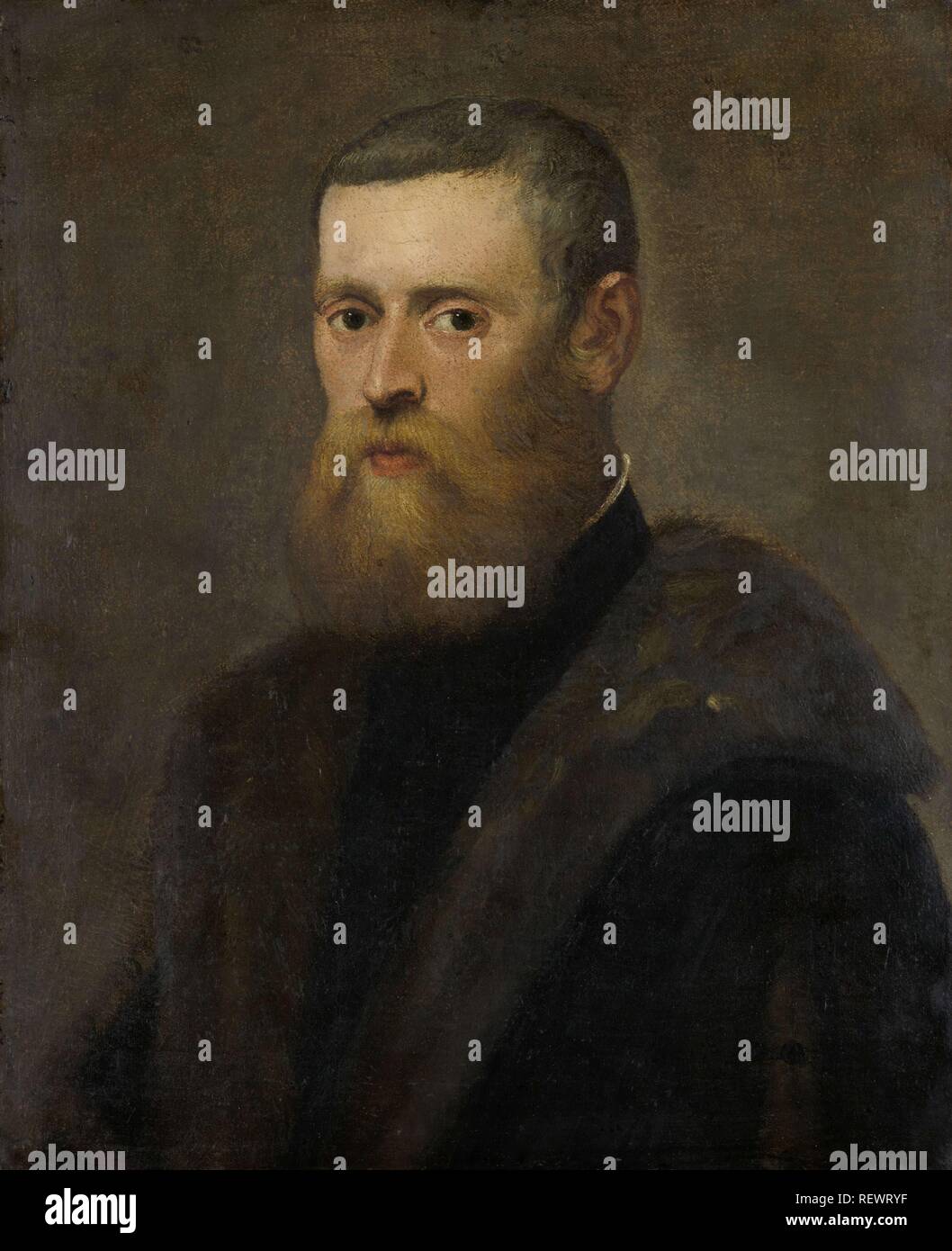 Portrait d'un homme. Dating : 1550 - 1575. Dimensions : H 63,5 cm × 57,5 cm w ; d 9,5 cm. Musée : Rijksmuseum, Amsterdam. Auteur : Jacopo Tintoretto (cercle de). Banque D'Images