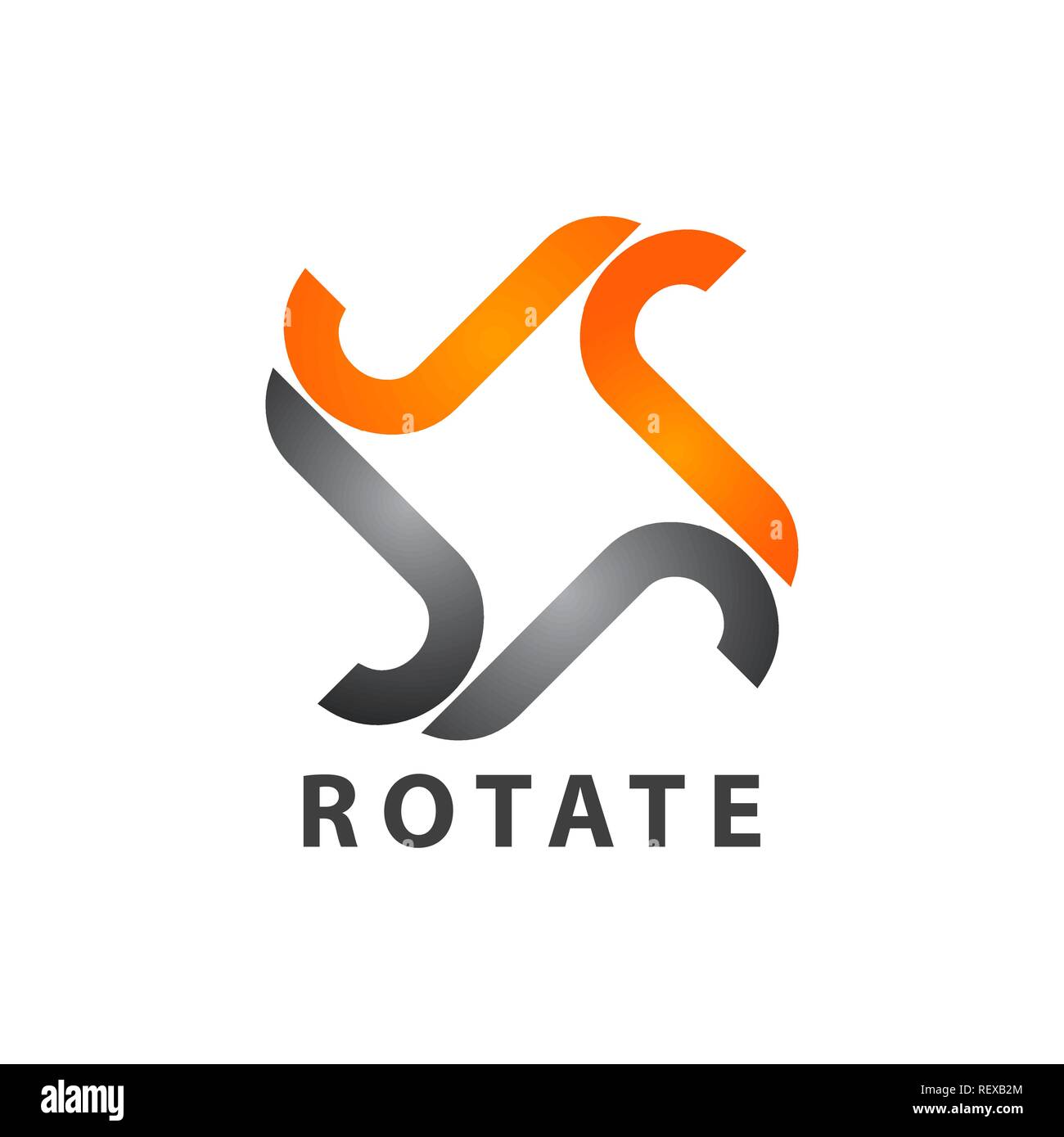 Faire pivoter le logo initial lettre J concept design. Modèle de graphique vectoriel de l'élément symbole Illustration de Vecteur