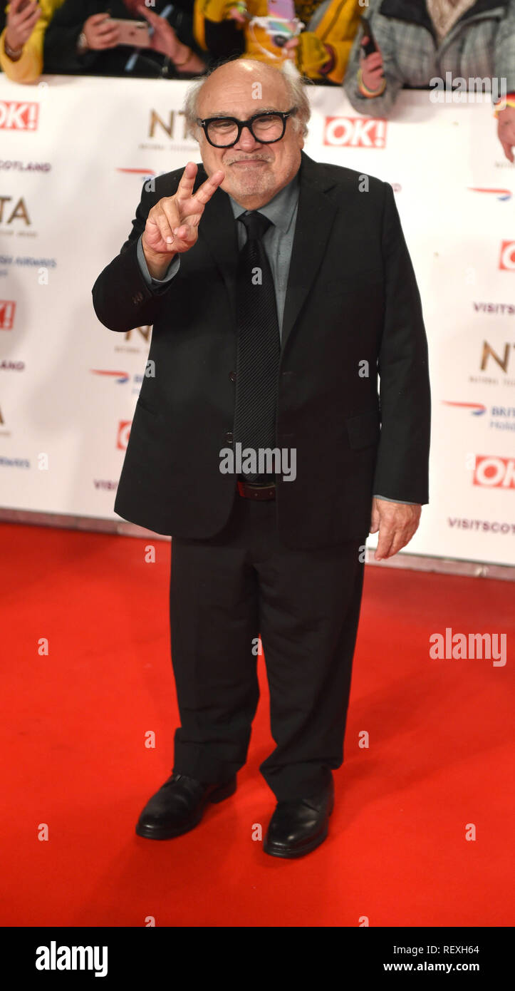 La photo doit être crédité ©Presse Alpha 079965 22/01/2019 Danny DeVito au National Television Awards 2019 ont eu lieu à l'O2 à Londres Banque D'Images