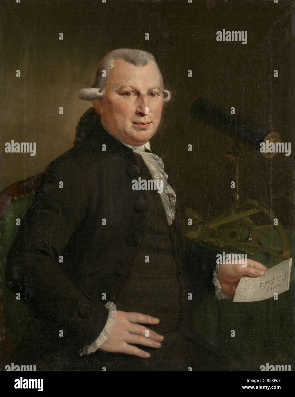 Portrait de Hendrick de Hartog. Portret van Hendrick de Hartog. Dating : 1790. Dimensions : H 79 cm × w 64 cm. Musée : Rijksmuseum, Amsterdam. Auteur : Adriaan de Lelie (mentionné sur l'objet). Banque D'Images