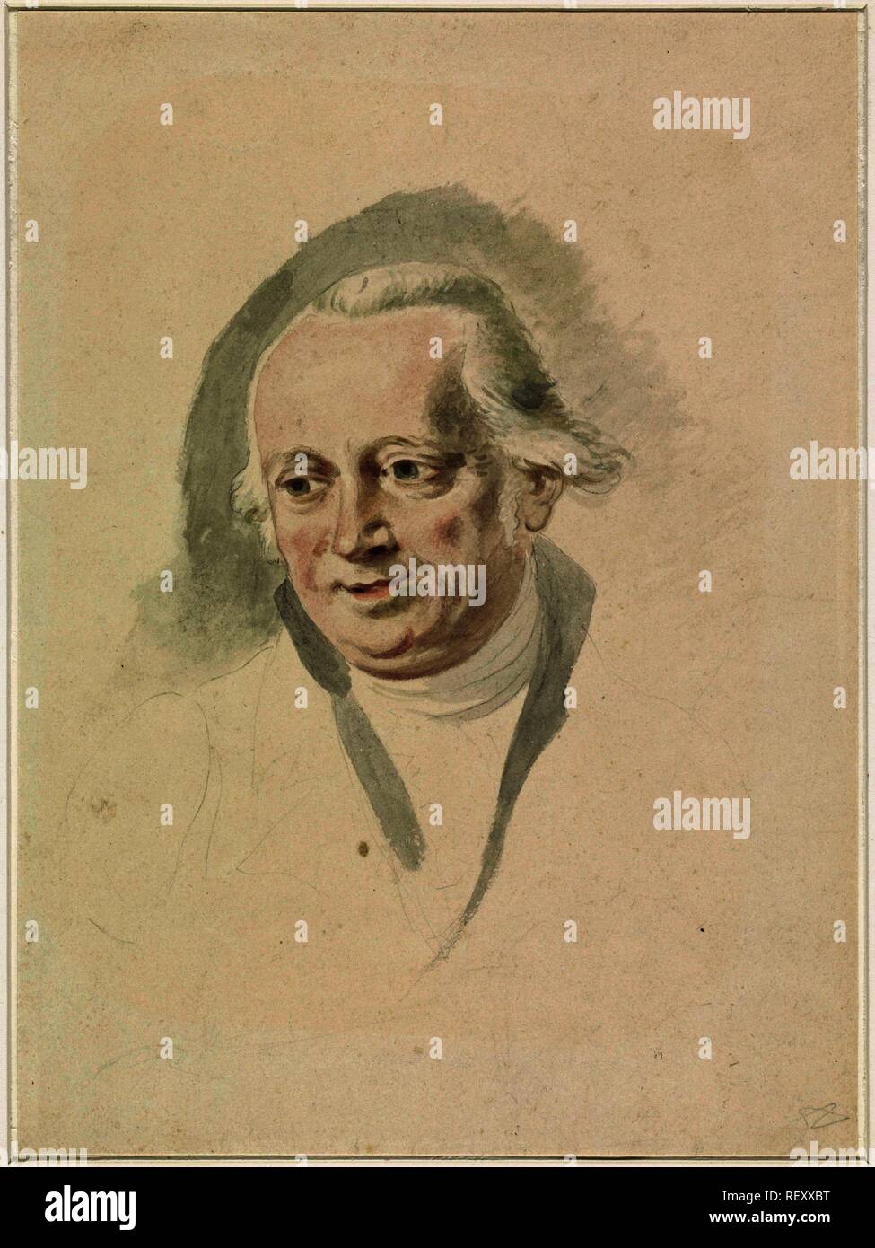 Portrait d'Adriaan de Lelie. Rapporteur pour avis : anonyme. Dating : 1765 - 1820. Dimensions : H 241 mm × W 177 mm. Musée : Rijksmuseum, Amsterdam. Banque D'Images