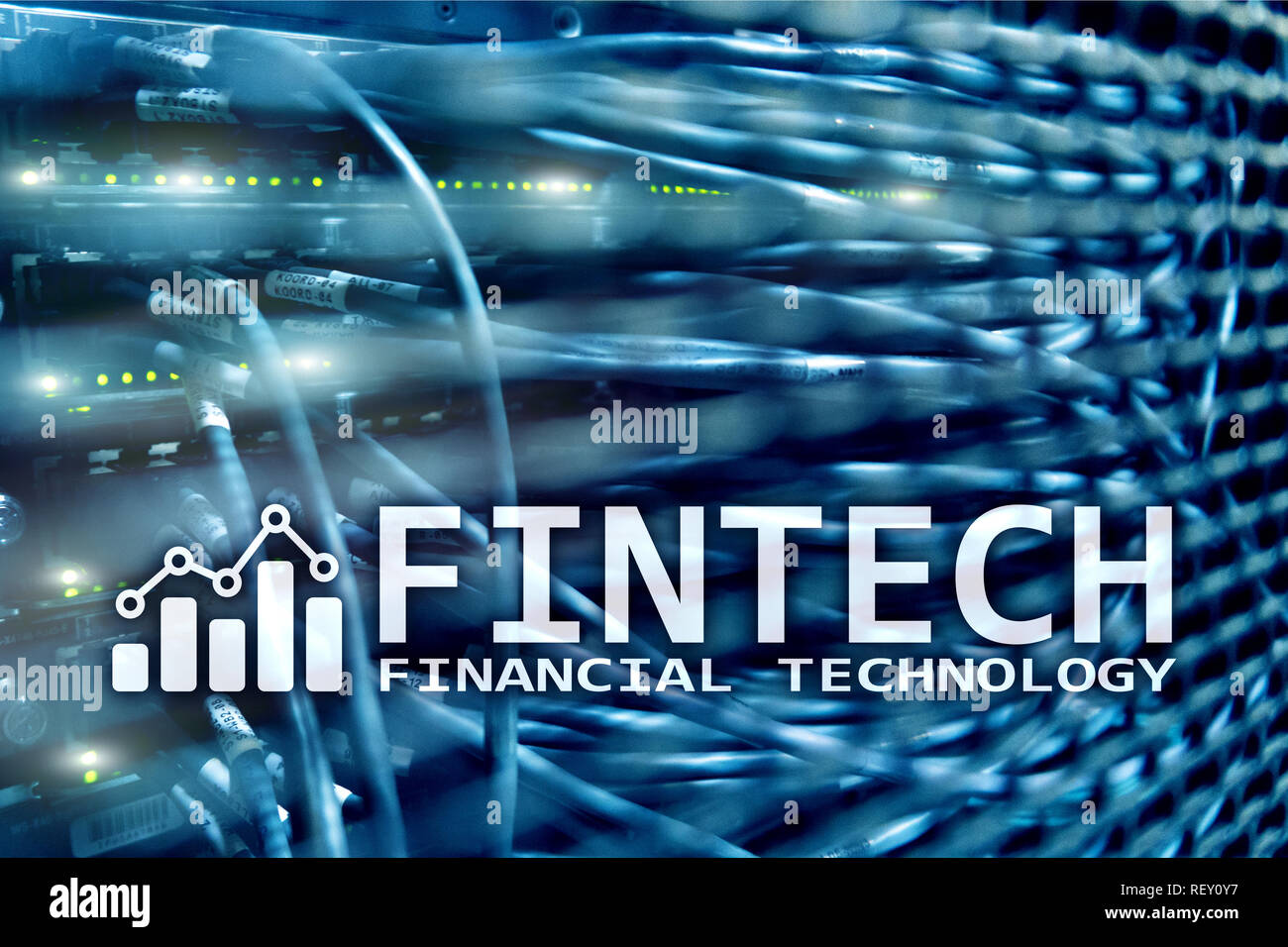 Fintech - Financial technology. Solution d'affaires et le développement de logiciels Banque D'Images