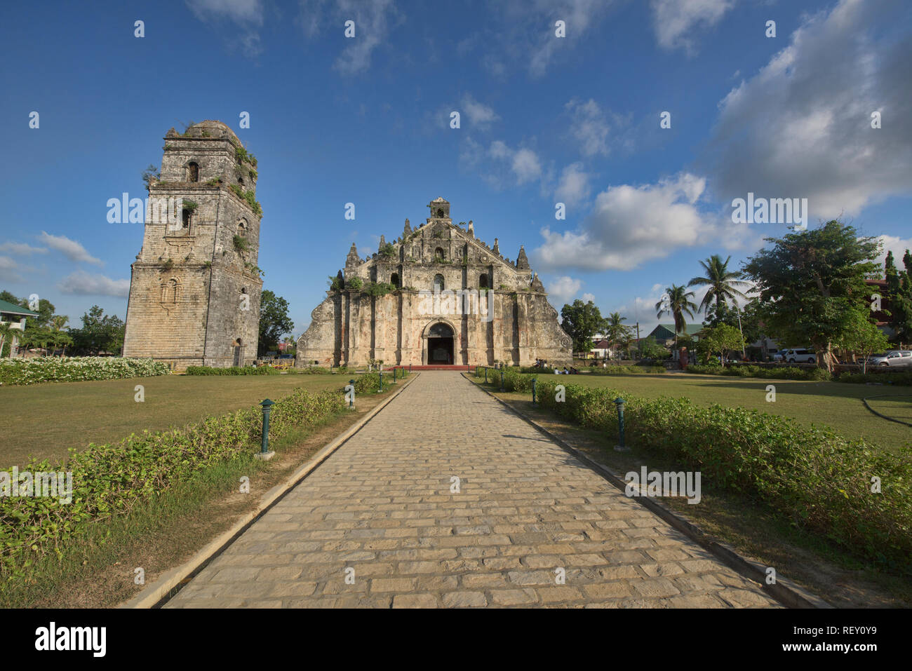 L'UNESCO World Heritage Paoay (St. Augustine) Église, Paoay, Ilocos Norte, Philippines Banque D'Images