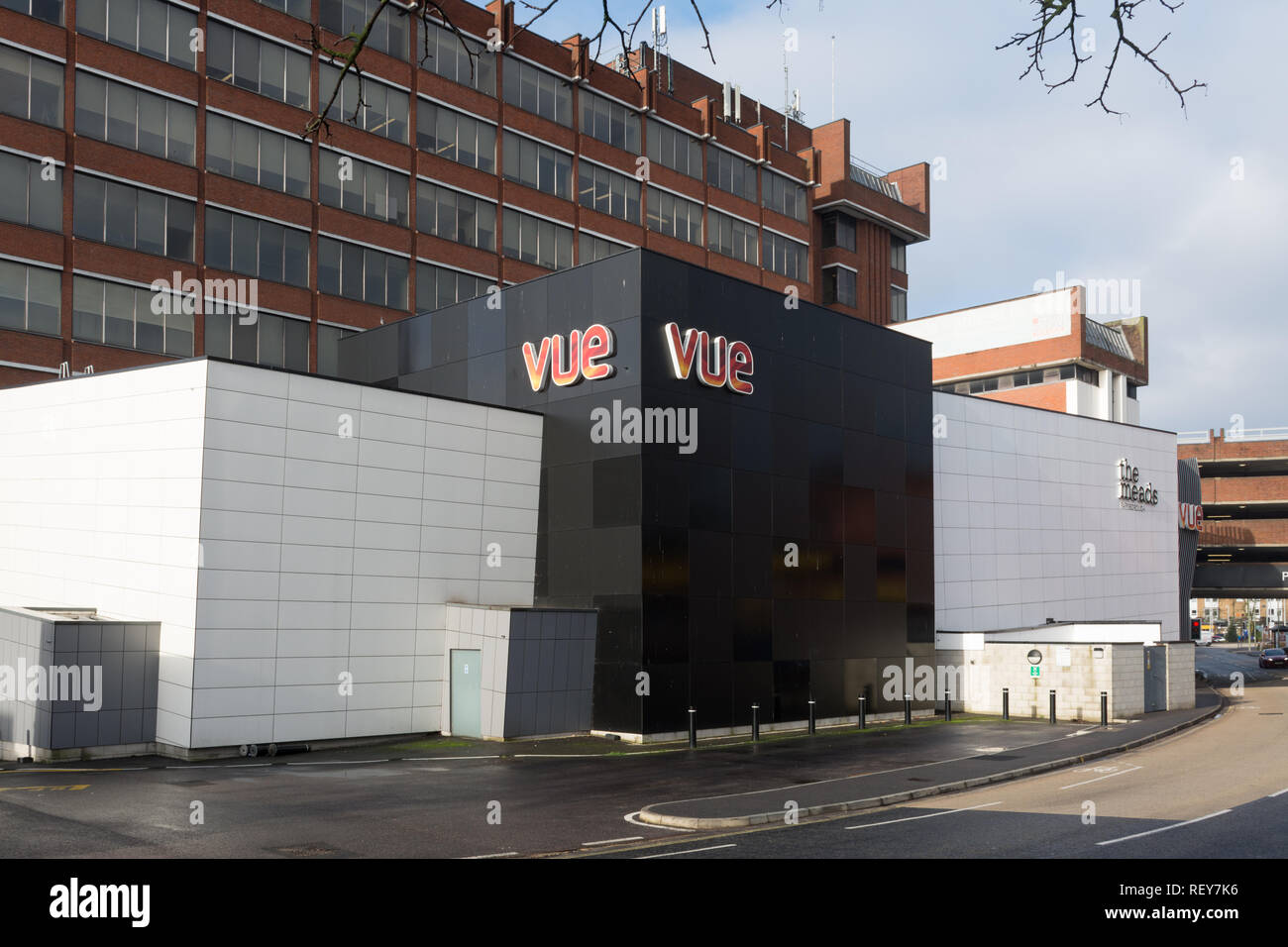 Le cinéma Vue ou de cinéma, une salle de spectacles dans la région de Kingsmead à Farnborough, Hampshire, Royaume-Uni Banque D'Images