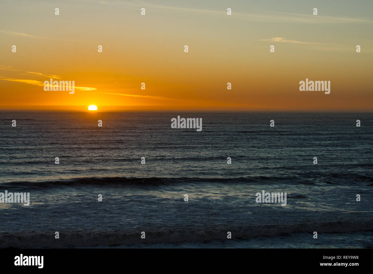 Coucher de Pismo Beach, Californie Banque D'Images