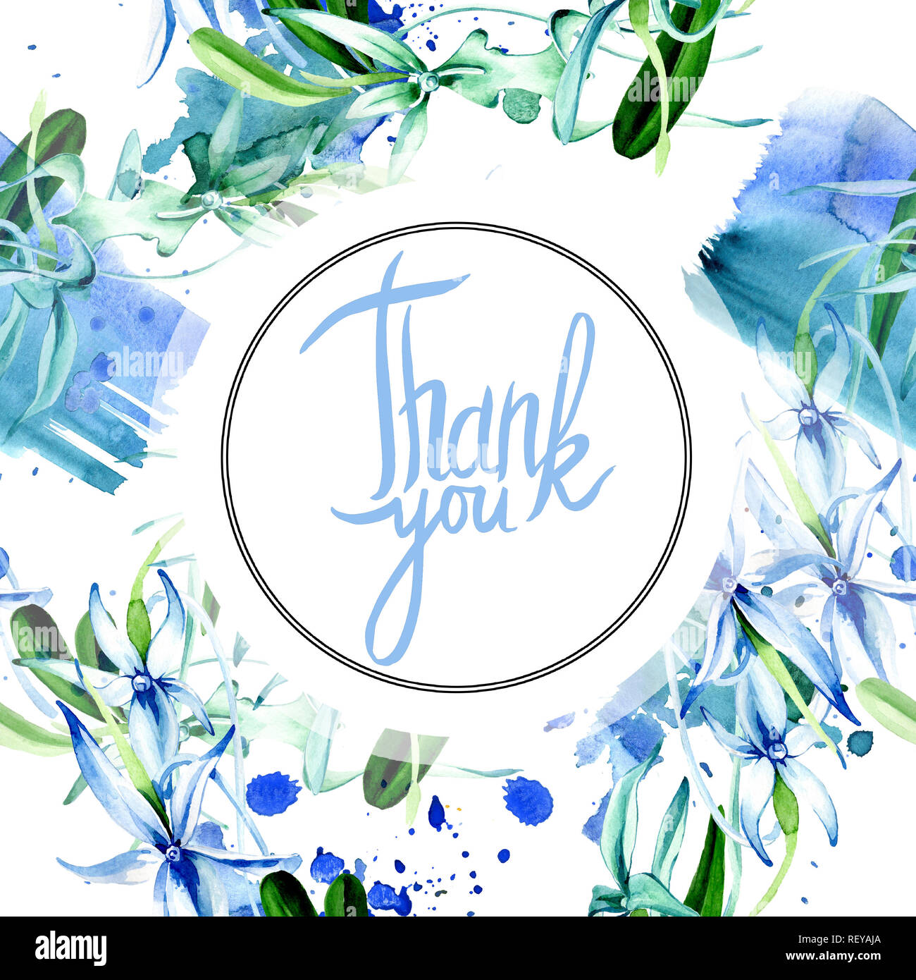 Blue orchidée rare. Botanique Floral fleur. Lame de ressort sauvages isolés de fleurs sauvages. Contexte aquarelle illustration set. Un mode de dessin aquarelle Banque D'Images