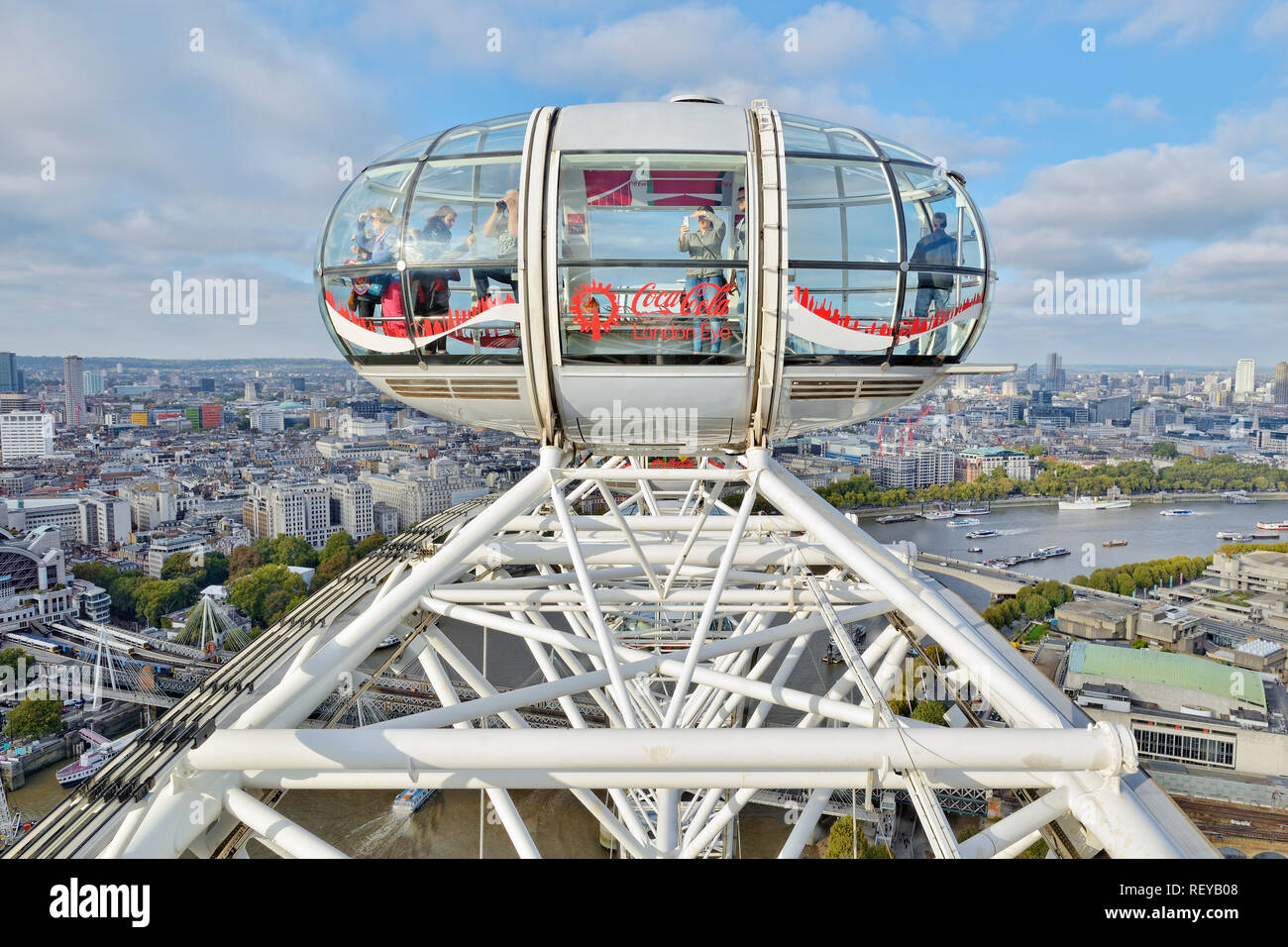 Capsule de London Eye, Londres, Angleterre, Royaume-Uni Banque D'Images