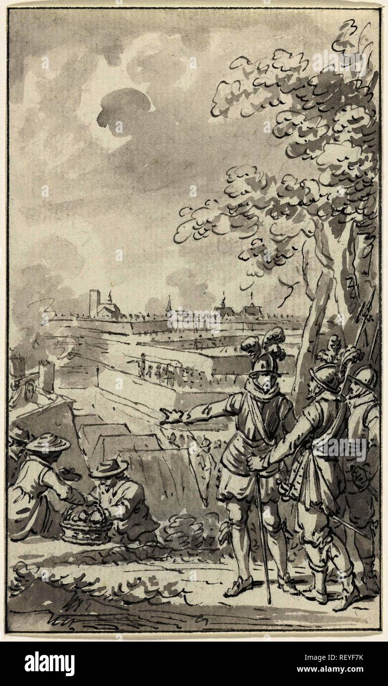 Prince Maurits dans l'armée pour 1593, Geertruidenberg. Rapporteur pour avis : Jacobus Buys. Dating : 1785 - 1787. Lieu : Nord des Pays-Bas. Dimensions : H 148 mm × w 89 mm. Musée : Rijksmuseum, Amsterdam. Banque D'Images Prince Maurits dans l'armée pour 1593, Geertruidenberg. Rapporteur pour avis : Jacobus Buys. Dating : 1785 - 1787. Lieu : Nord des Pays-Bas. Dimensions : H 148 mm × w 89 mm. Musée : Rijksmuseum, Amsterdam. Banque D'Images