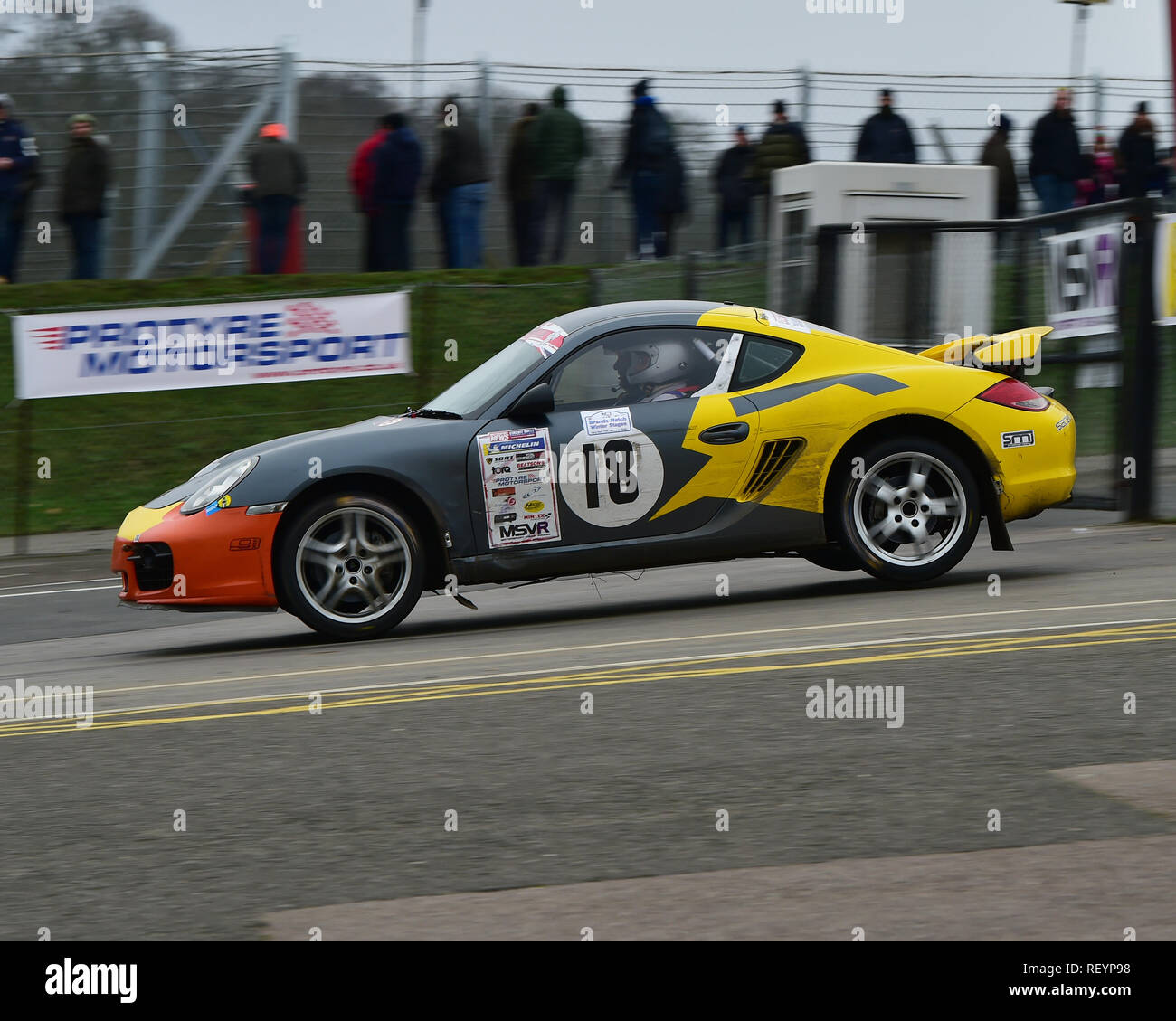 Ciro Carannante, Simon Coates, Porsche Cayman, MGJ Rally Étapes, Chelmsford Motor Club, Brands Hatch, samedi 19 janvier 2019, MSV, Rallye Circuit Banque D'Images