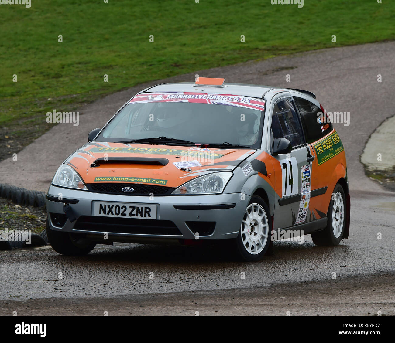 Howard Alexander, Martin Young, Ford Focus, MGJ Rally Étapes, Chelmsford Motor Club, Brands Hatch, samedi 19 janvier 2019, MSV, Rallye Circuit Ch Banque D'Images