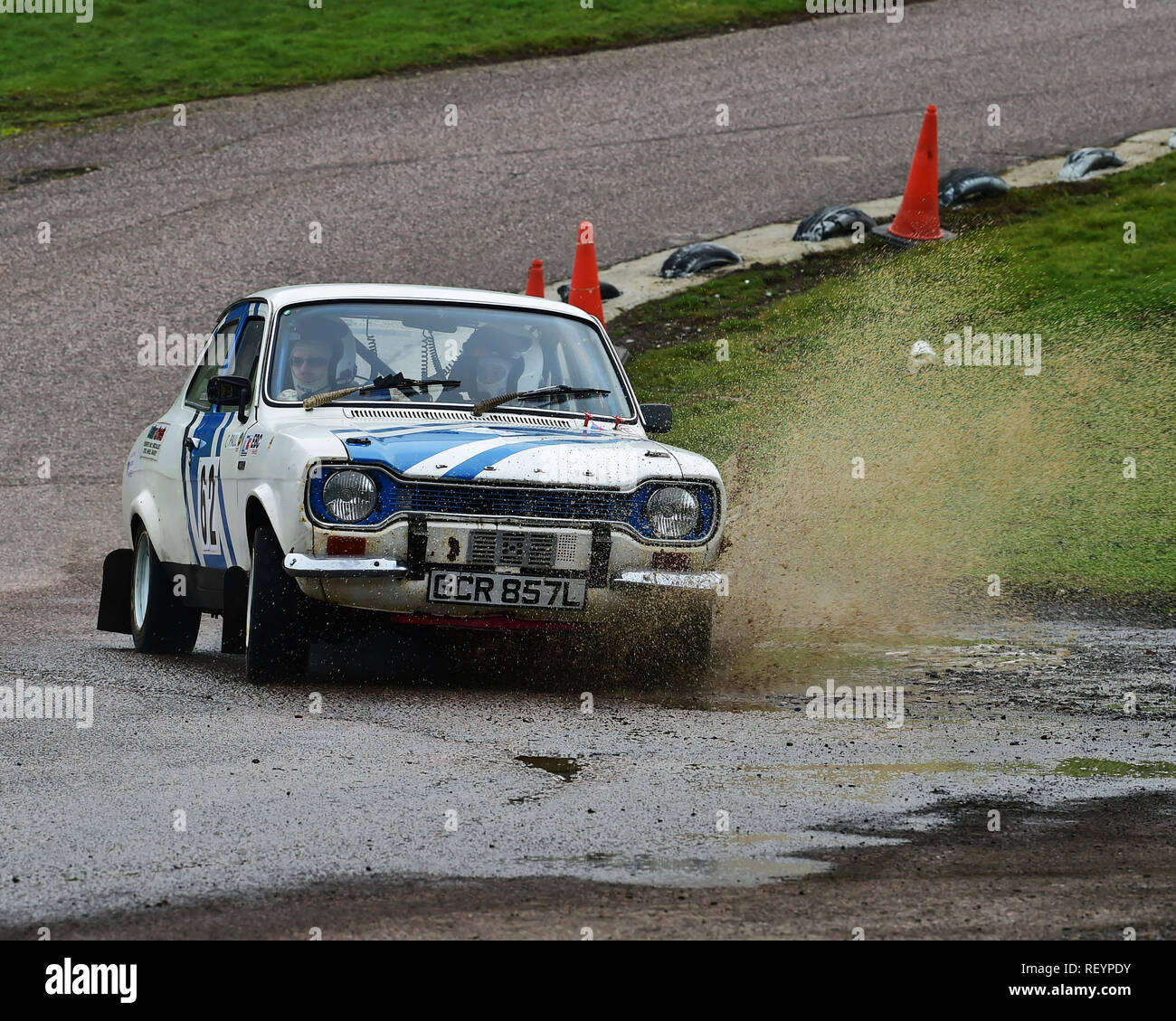 Paul Colin, Stephanie Paul Ford Escort, Rallye du Mexique, MGJ Étapes, Chelmsford Motor Club, Brands Hatch, samedi 19 janvier 2019, Circuit, MSV Rall Banque D'Images