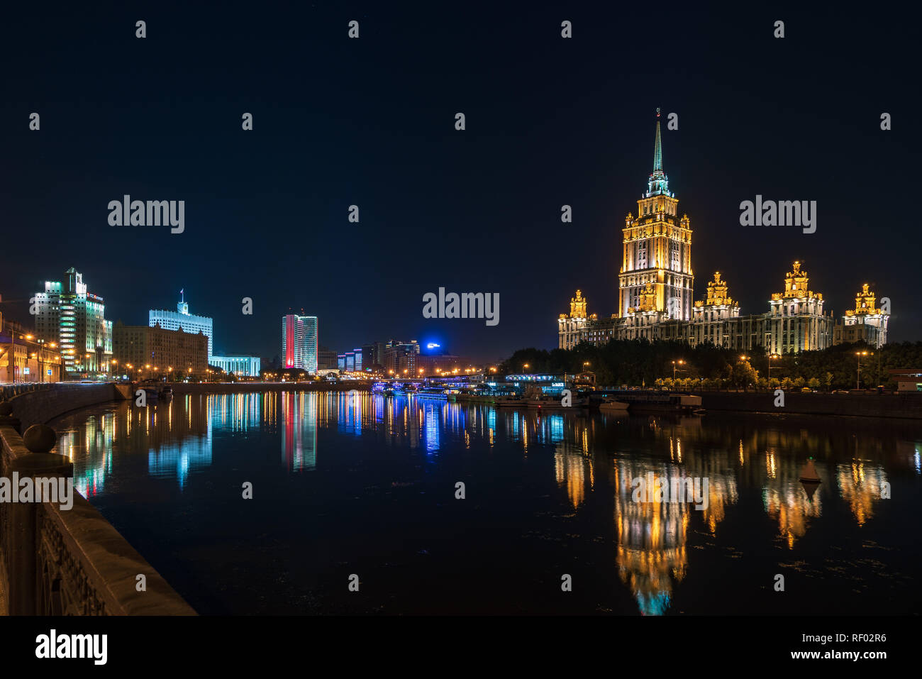 Moscou dans la nuit Banque D'Images Moscou dans la nuit Banque D'Images