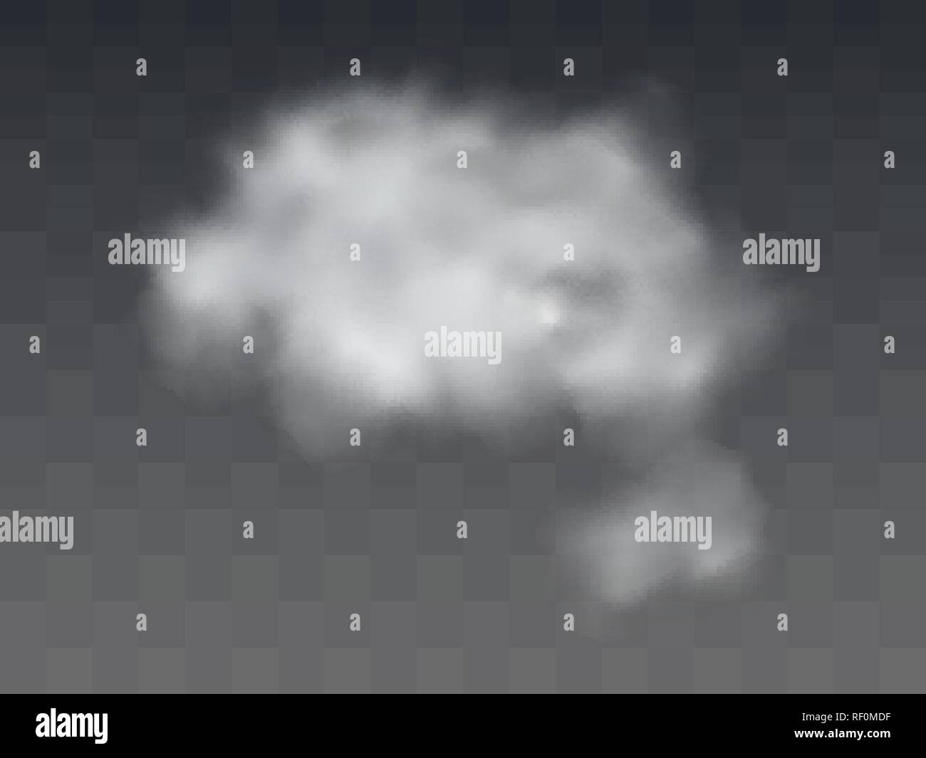 Le brouillard ou la fumée transparent isolés effet spécial. Blanc de nuages, brouillard ou smog arrière-plan. Vector illustration. Illustration de Vecteur