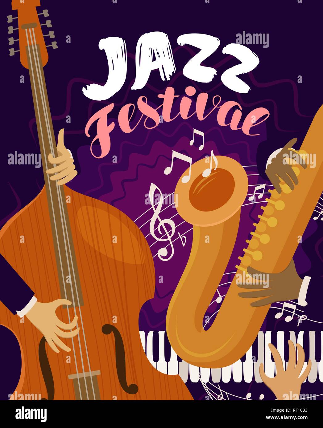 Jazz Festival. Festival de Musique, musique live concept. Vector illustration Illustration de Vecteur