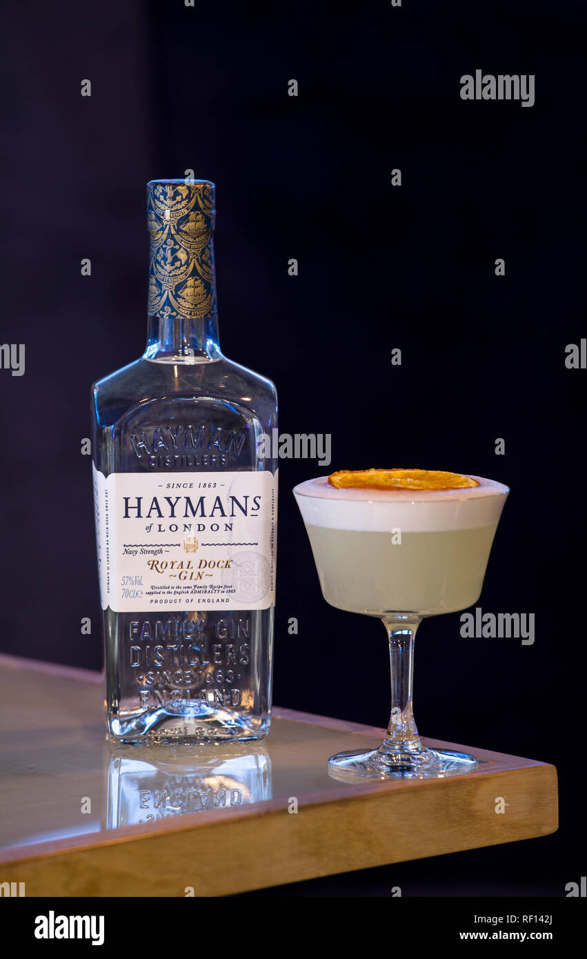Cocktail de gin Banque D'Images