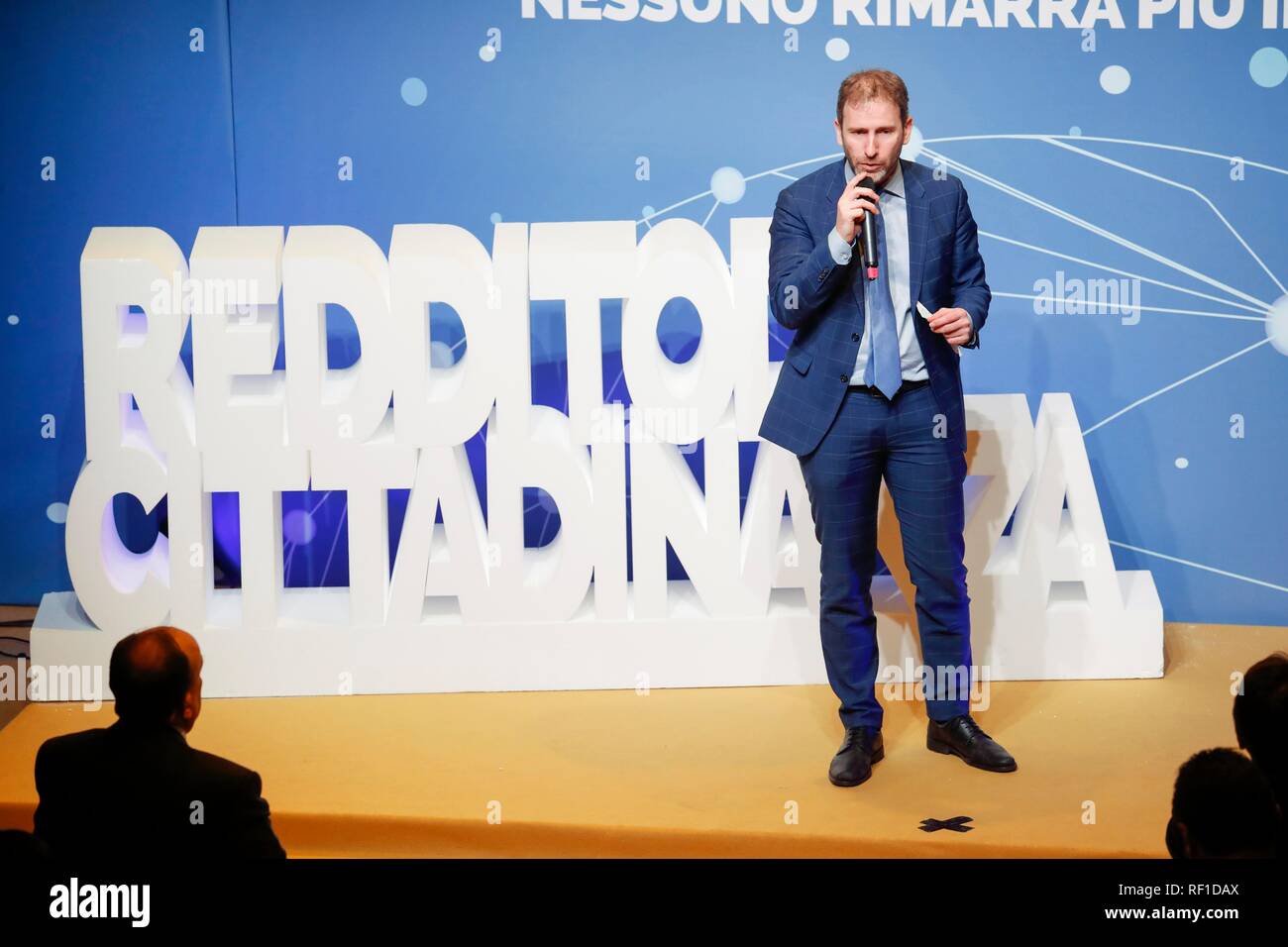 Italie, Rome, le 22 janvier 2019 : Davide Casaleggio, fondateur de 5 étoiles de mouvements anormaux, présente le revenu de la loi sur la citoyenneté. Julien Secret Photo Remo/Si Banque D'Images