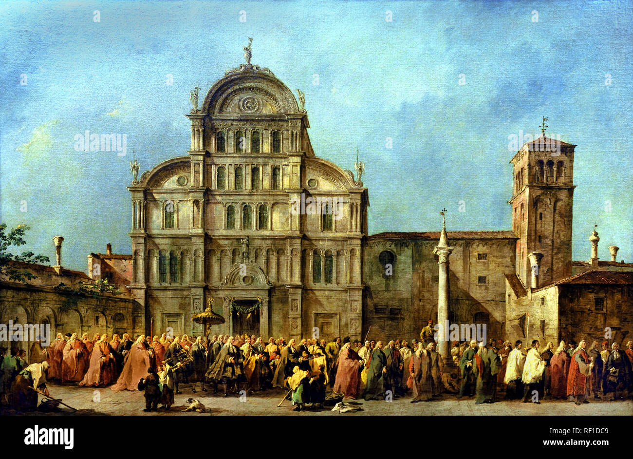 La Procession du Doge de Venise à San Zaccaria c. 1775-80, Francesco Guardi, 1712 - 1793, Venise, Venise, Italie, Italien, Banque D'Images