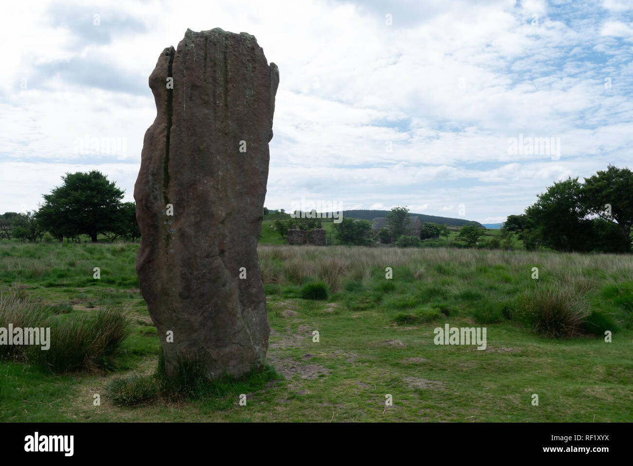 Photos de l'Machrie Moor stone circle trail situé sur l'île d'Arran. Banque D'Images