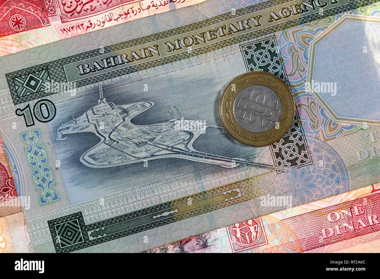 Monnaie Dinar Dinar de Bahreïn (BHD,), l'Agence monétaire de Bahreïn, Bahreïn Banque D'Images
