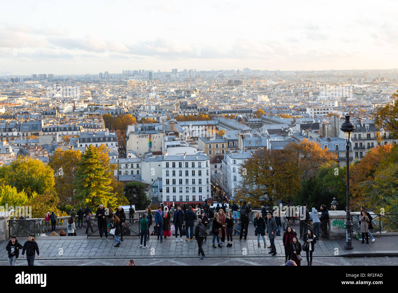 Paris (France) - Vue de la colline de Montmartre Banque D'Images