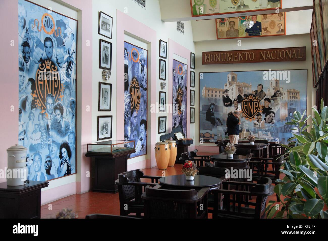 Monumente Nacional, exposition permanente dans le bar de l'Hôtel Nacional de La Havane, Cuba, Caraïbes Banque D'Images