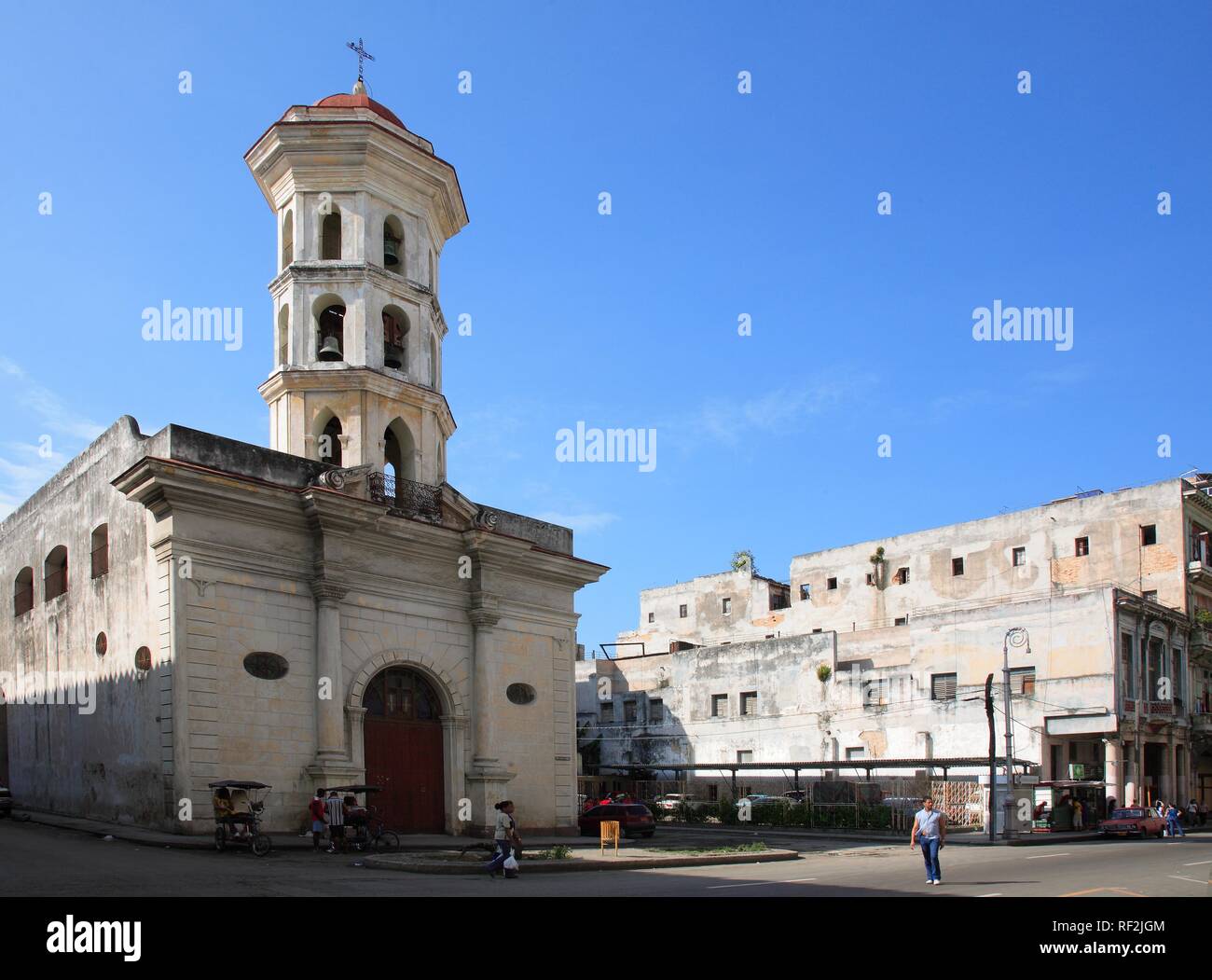 Église dans la partie ancienne de La Havane, Cuba, Caraïbes Banque D'Images